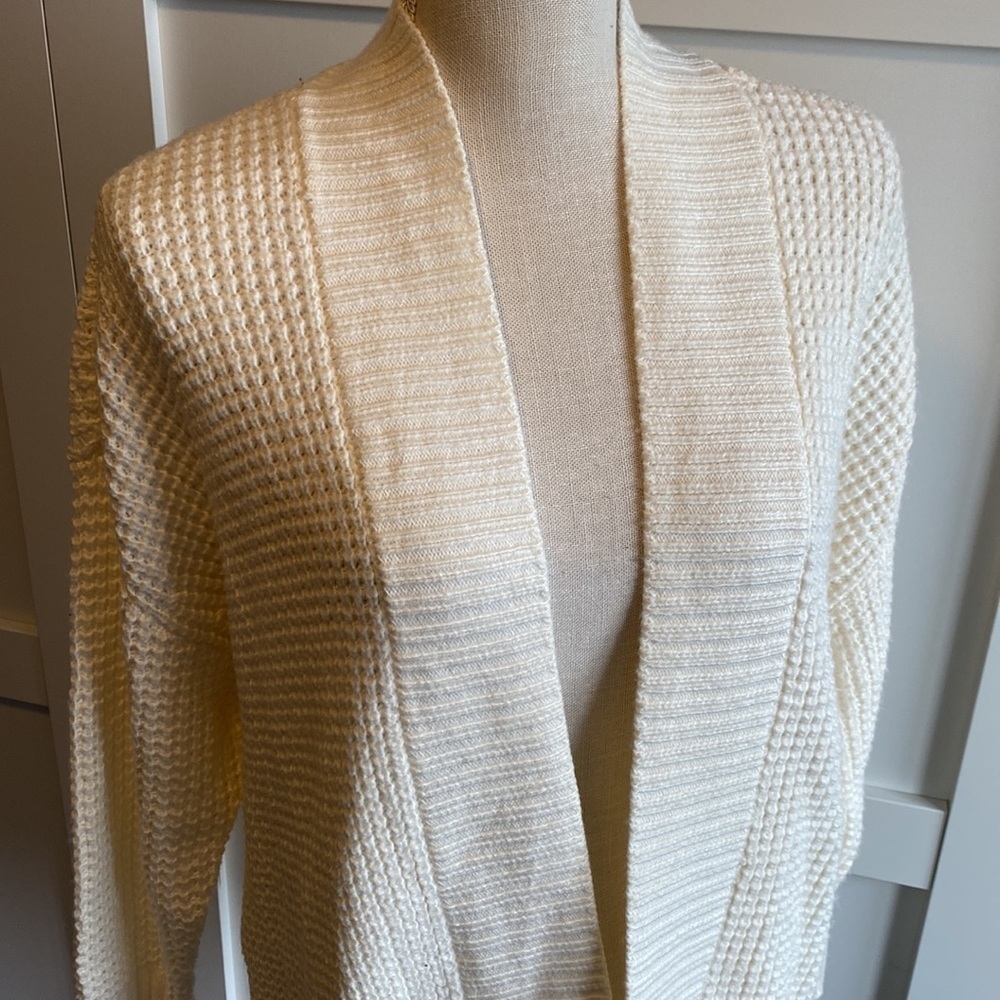 Torrid - Waffle Cardigan Sweater in Ivory - Picture 6 of 13